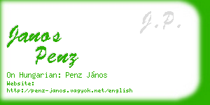 janos penz business card